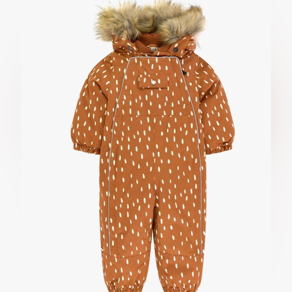 Kuling | Brown Dots Val D'Isere Snowsuit | | Coveralls | 74 cm